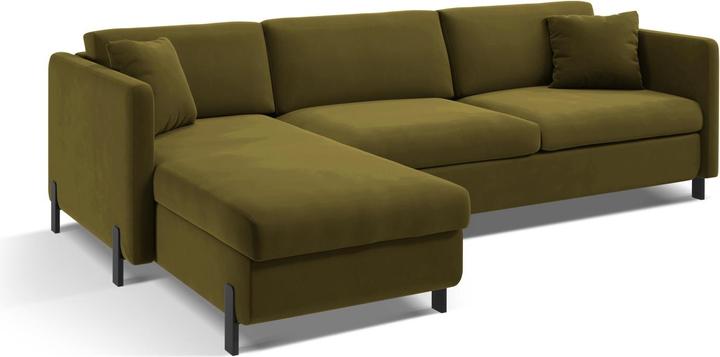 Image du produit Micadoni Canapé D'Angle Velours Gauche Convertible, "Gloria", 5 Places, 280x170x80Fabriqué en Europe (Canapé d'angle)