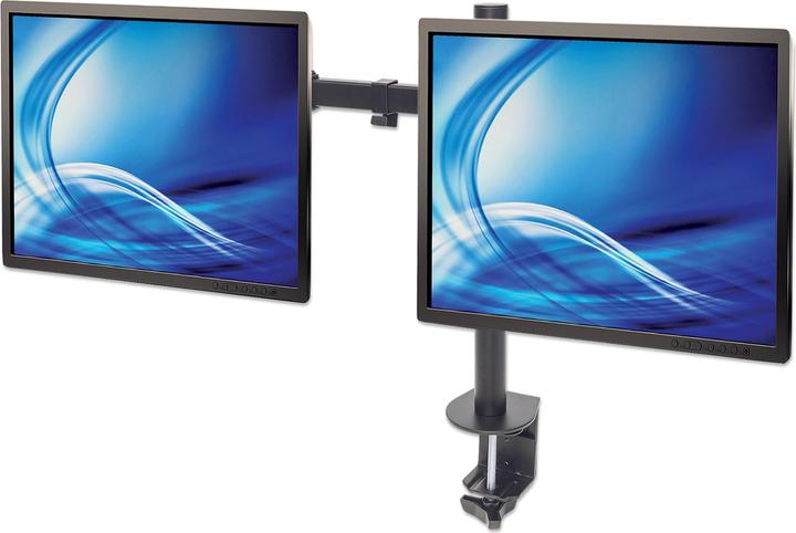 Produktbild Manhattan Tischhalterung Monitorarm für zwei Displays 33 813 (Tisch, 32")