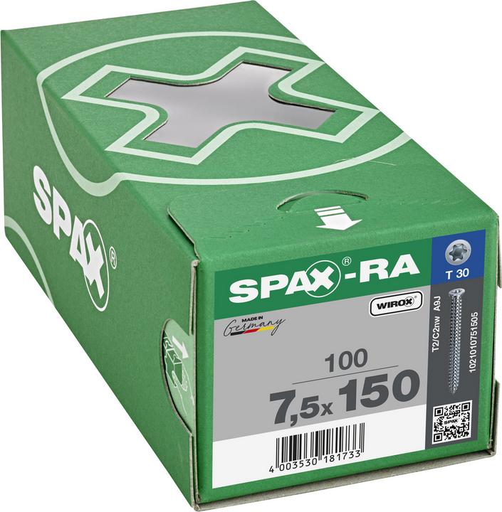 Produktbild Spax Rahmenanker mit Flachsenkkopf ®-RA (100 Schrauben pro Stück)