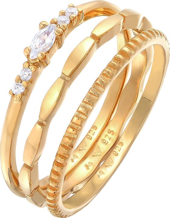 Immagine prodotto Elli Anello di cristallo, set di anelli (52, 925 Argento)