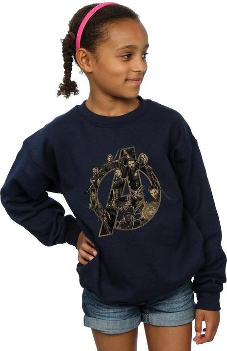 Actual product image Girls Avengers Infinity War Logo Sweatshirt (116)