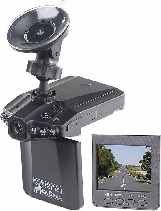 Produktbild NavGear 2-mal: Auto-DVR-Kamera mit LCD-Display & Bewegungserkennung