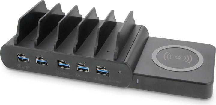Image du produit LMP DuoCharge 5+1 Port,GaN charging station Qi2 charging pad (150 W)
