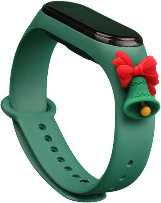 Immagine prodotto Hurtel Braccialetto di Natale per Xiaomi Mi Band 4 / Mi Band 3 Braccialetto di Natale in silicone verde (Materiale sintetico)