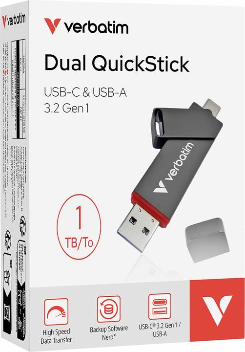 Actual product image Verbatim Dual QuickStick (1000 GB, USB 3.2)