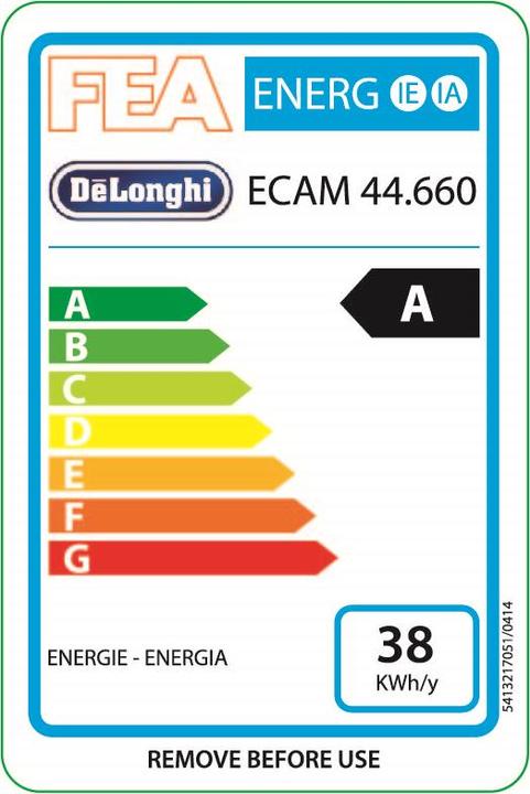 Energie-Label De'Longhi Eletta Cappuccino