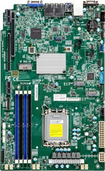 Actual product image Supermicro Mainboard X13SCW-F proprietary WIO Socket 1700 DDR5-only Single (LGA 1700, Intel C266)