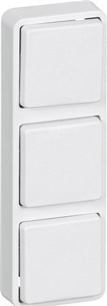 Produktbild LK Minitryk 3 modul 25x75, hvid