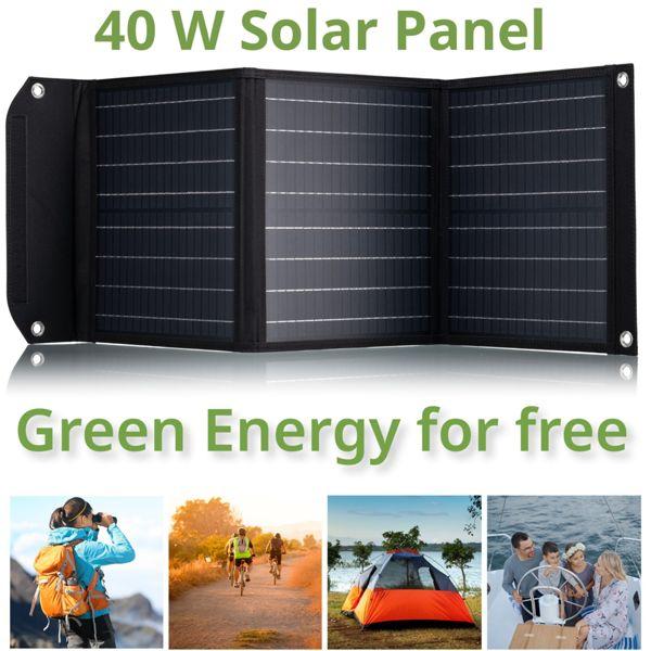 Actual product image Bresser Mobiel Zonnepaneel â€“ 40W â€“ Voor o.a. Smartphone & Tablets â€“ 3x USB (40 W)