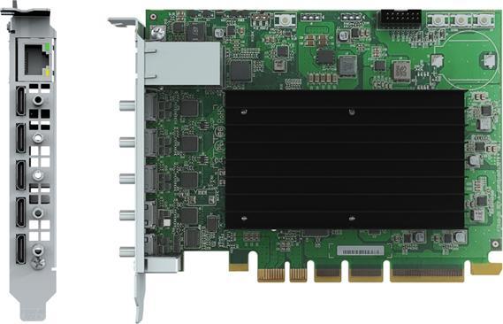 Actual product image Matrox QuadHead2Go Q155 4K standalone PCIe card 1 x HDMI input, 4 x HDMI outputs and 1 x RJ45