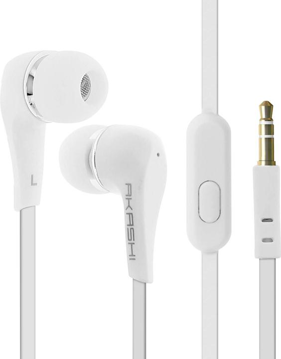 Actual product image Akashi Ecouteurs Intra-Auriculaire +Micro Blanc (Cable)
