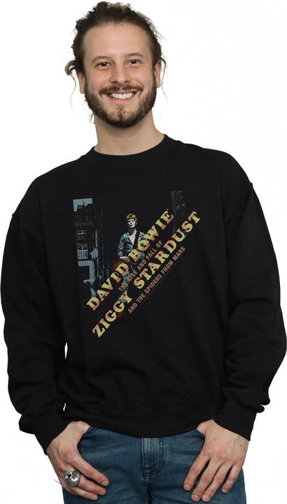 Actual product image David Bowie Mens Ziggy Diagonal Sweatshirt (M)