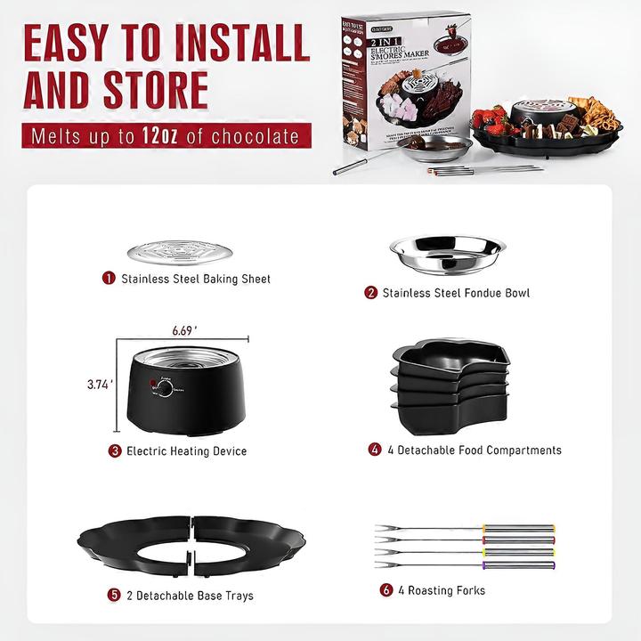 Actual product image Novidarte S'more & Schokoladenfondue Maker