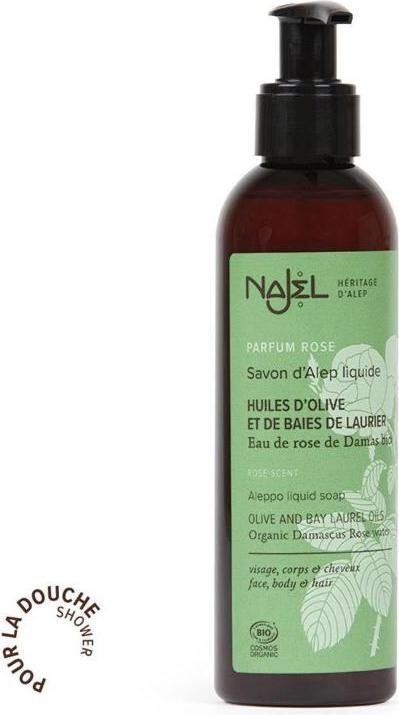 Image du produit Najel Savon Alep liquide à la rose (Savon liquide, 200 ml)