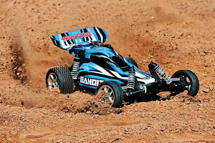 Actual product image Traxxas Bandit Blue Buggy Rtr Without Battery/Charger 1/10 2wd Buggy Brushed (RTR Ready-to-Run)