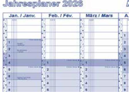 Produktbild Berec Jahresplaner Karton 90x60 (60 x 90 cm, Kein Einband, Deutsch)