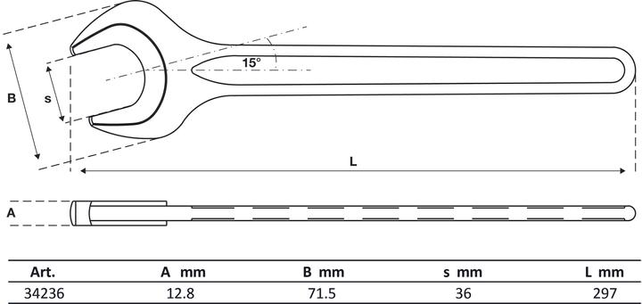 Image du produit BGS Clé à fourche DIN 894 36 mm (36 mm)