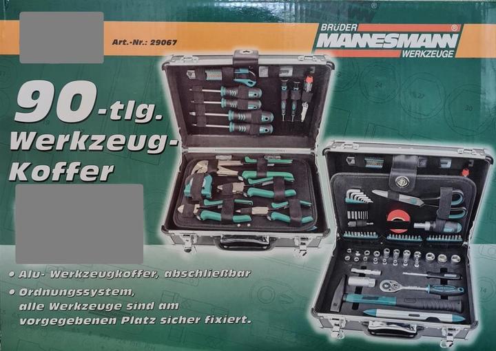 Actual product image Mannesmann Toolbox (90 pieces)