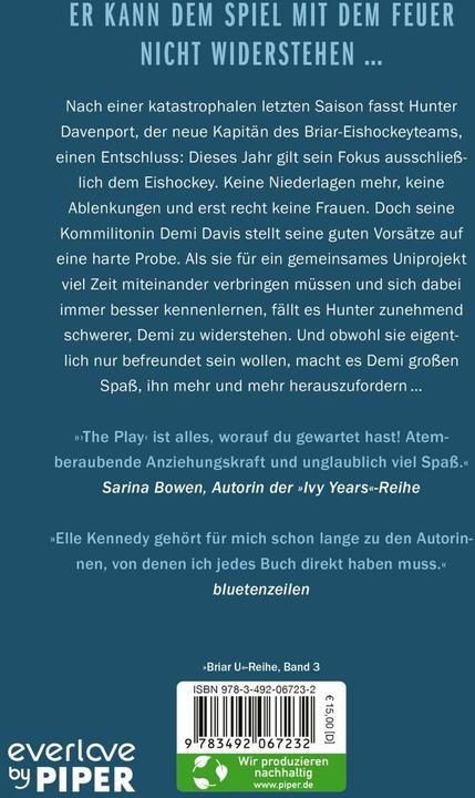 Immagine prodotto Piper The Play – Spiel mit dem Feuer (Tedesco, Elle Kennedy, 2024)