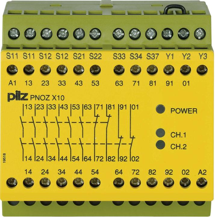 Produktbild Pilz Not-Halt-Schaltgerät PNOZ X10 24Vdc