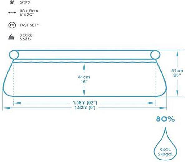 Actual product image Bestway Swimming Pool Fast