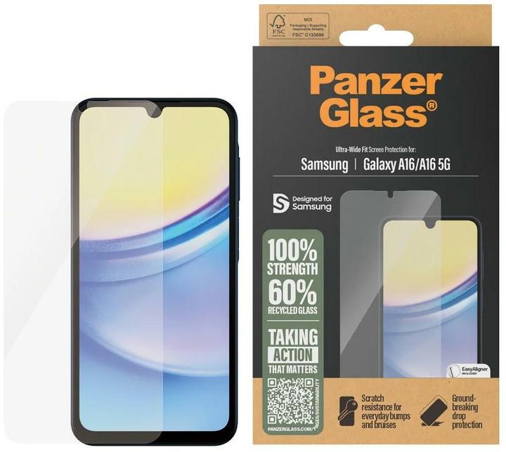Immagine prodotto PanzerGlass Ultra-Wide Fit (1 Pezzo/i, Samsung Galaxy A16, Samsung Galaxy A16 5G)