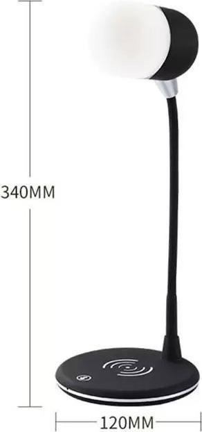 Image du produit PhoneLook Lampe de chevet 3 en 1 avec haut-parleur et recharge sans fil, lumière LED
