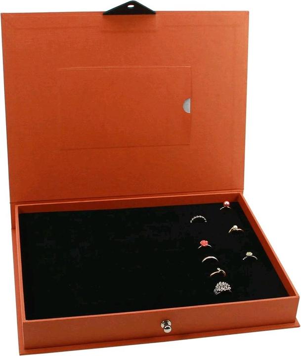 Actual product image Safe Orange Leonardo ring box for large rings