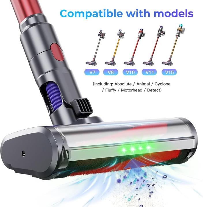 Image du produit Evary Bürstenkopf für Dyson V7-V15 Staubsauger mit LED