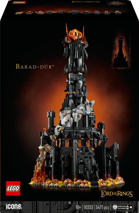 Actual product image LEGO The Lord of the Rings: Barad-dûr (10333, LEGO Icons, LEGO Rare Sets)