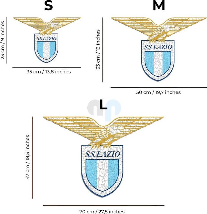 Actual product image Iconic SS Lazio - Logo - Wooden Puzzle Size S (150 pieces) (150 pieces)