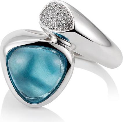 Produktbild Breuning RING - ED.TOP.DUNKEL (SWISS BLUE)/Brill. 0,138 Ct. H/si (56, 750/18 K Gold)