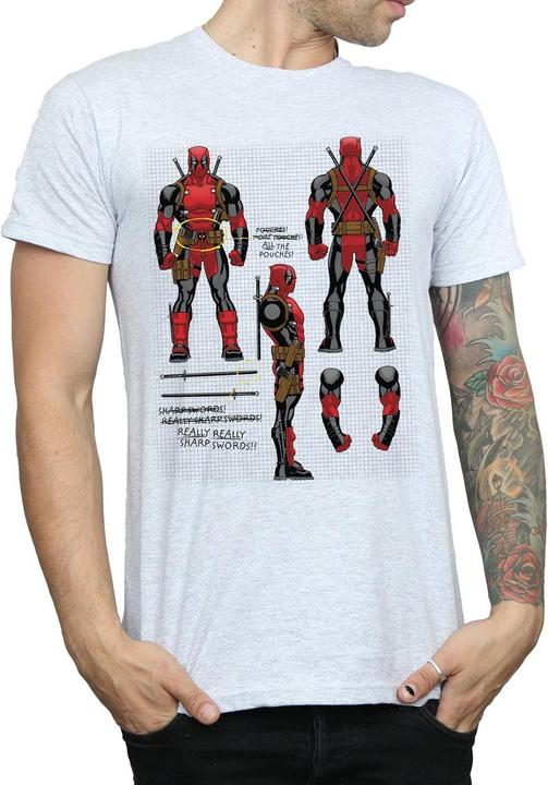 Produktbild Deadpool Action Figure Plans TShirt (XXL)