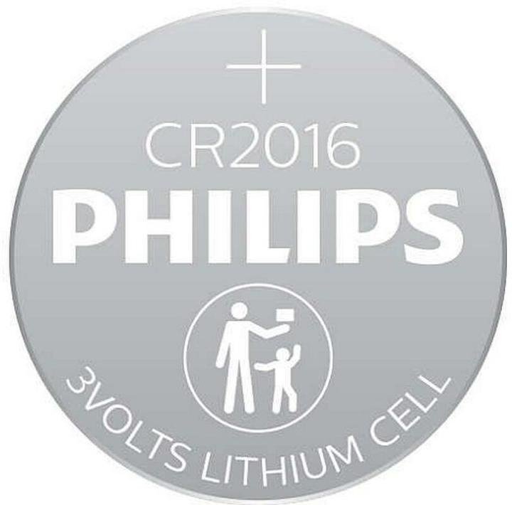 Produktbild Philips Knopfzelle Knopfzelle Lithium CR2016 2 Stück (2 Stk., CR2016, 75 mAh)