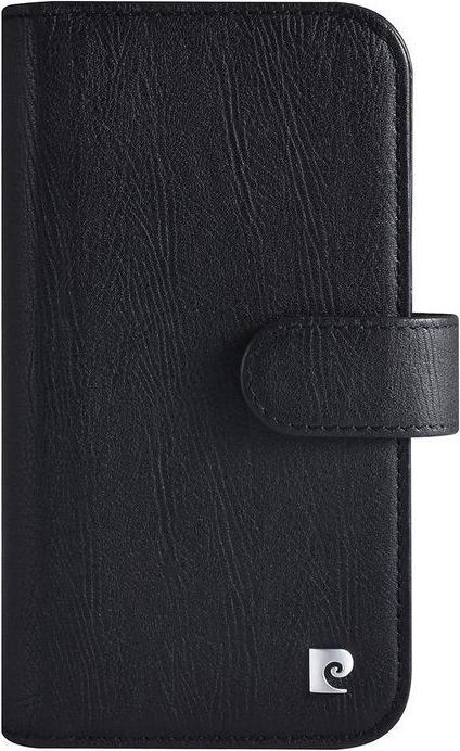 Actual product image Pierre Cardin Case iPhone 13 - Genuine leather book case black & 9 card slots No.183 (Apple iPhone 13)