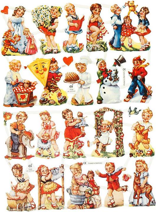 Image du produit Creativ Company Tableaux vintage Enfants nostalgiques, 2 feuilles