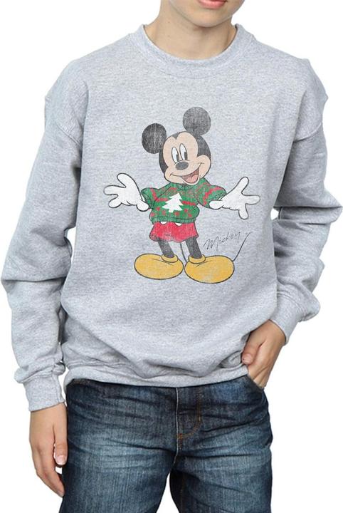 Actual product image Disney Boys Mickey Mouse Christmas Jumper Sweatshirt (128)