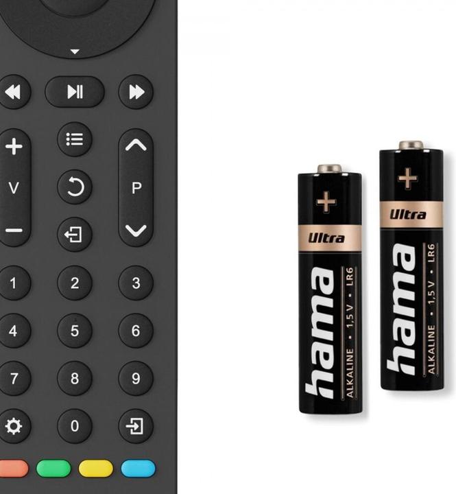 Produktbild Hama Universal-Fernbedienung TV, Infrarot, für 8 Geräte, lernfähig, App-Tasten (Universal Fernbedienung, Infrarot)