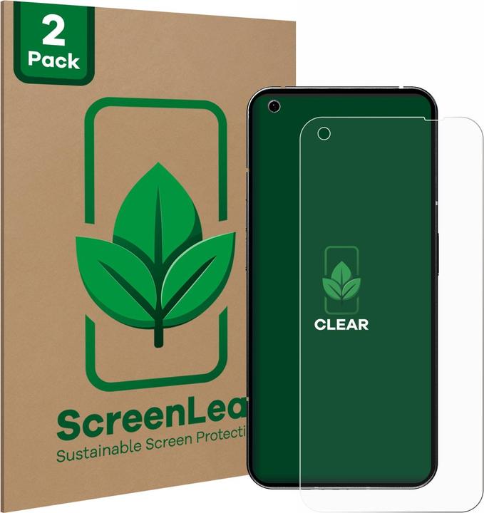Immagine prodotto ScreenLeaf Pellicola protettiva sostenibile Pellicola protettiva dello schermo chiara trasparente (2 Pezzo/i, Niente telefono (1))
