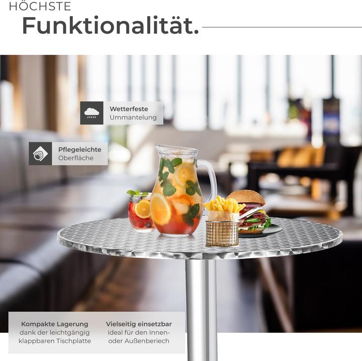 Immagine prodotto tectake tavolo da bistrot (Ø 60 x 114 cm)