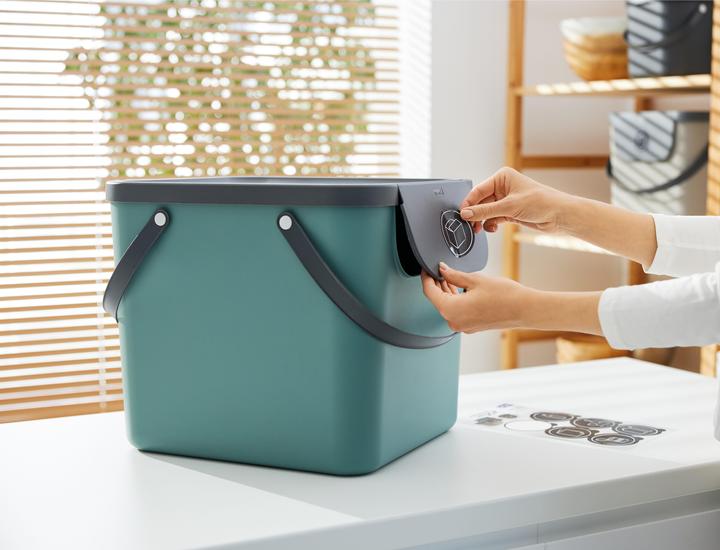 Image du produit Rotho Seau de recyclage Albula 40 l, vert foncé (40 l)