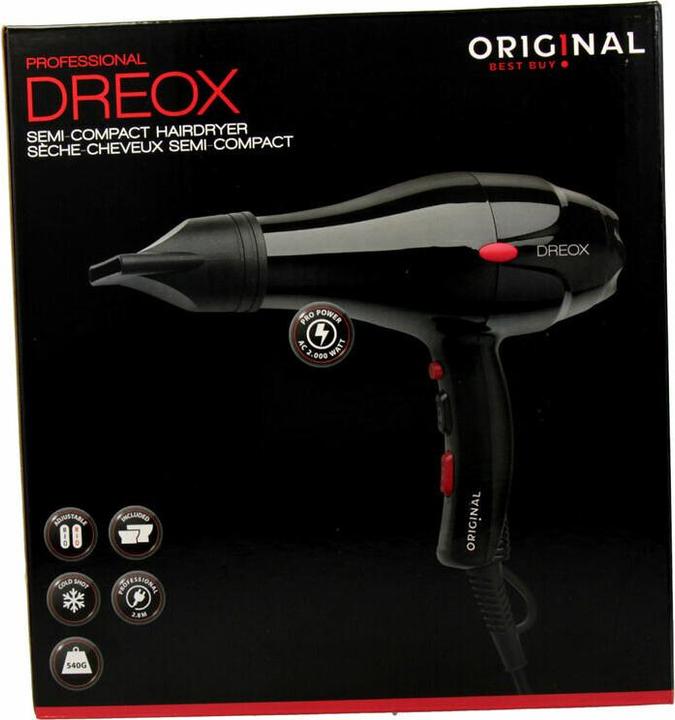 Immagine prodotto Sinelco Asciugacapelli Original Dreox Nero (2000W)