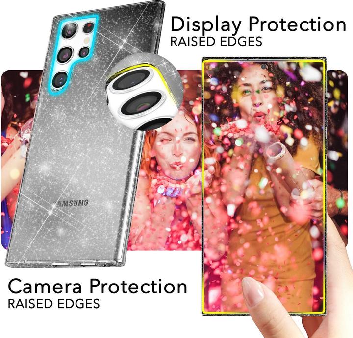 Produktbild Nalia Klare Glitzer Silikon Hülle (Samsung Galaxy S24 Ultra)