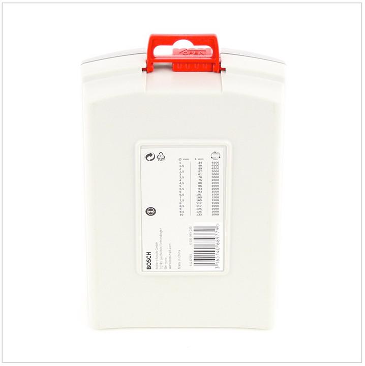 Produktbild Bosch Professional Zubehör PRO Metal HSS-G Spiralbohrer-Set, 19-tlg. (1 mm, 1.5 mm, 2 mm, 2.5 mm, 3 mm, 3.5 mm, 4 mm, 5 mm, 5.5 mm, 6 mm, 6.5 mm, 7 mm, 10 mm, 8 mm, 8.5 mm, 9 mm, 9.5 mm, 4.5 mm, 7.5 mm)