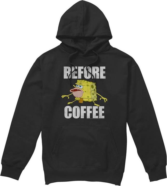 Spongebob Squarepants Before Coffee Meme Kapuzenpullover