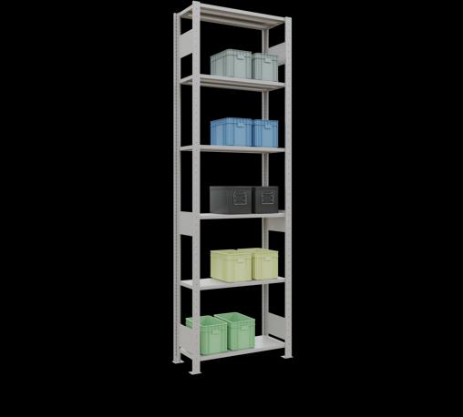 Immagine prodotto Schulte Lagertechnik Sistema di scaffalature di base senza viti MULTIplus150 con ripiani di lunghezza