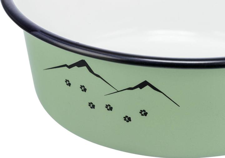 Image du produit Trixie Ecuelle en émail/acier inoxydable 0.9 l, Ø 17 cm, Vert (0.90 l)