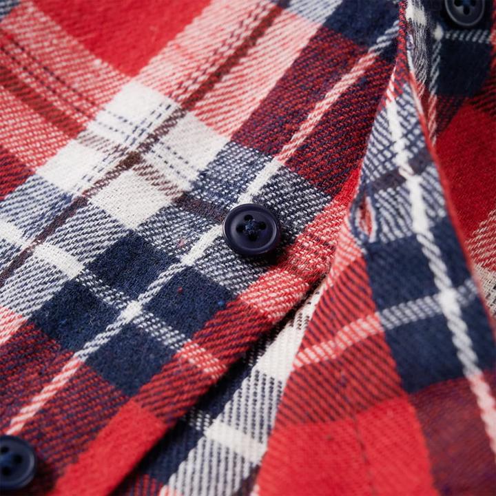 Image du produit VidaXL Chemise à carreaux rouge et bleu marine pour enfants 116,Matière : 100 (116)