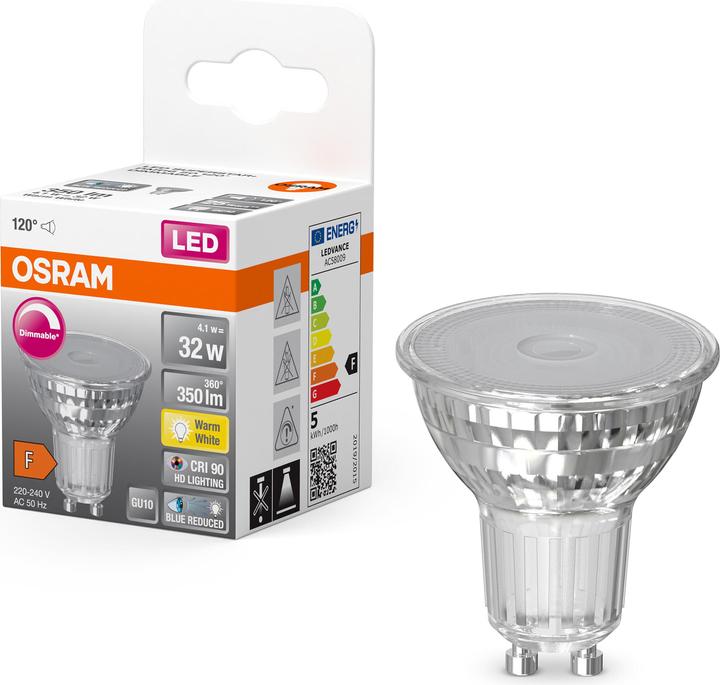 Productafbeelding Osram GU10 reflector (GU10, 4.10 W, 350 lm, 1 x, F)