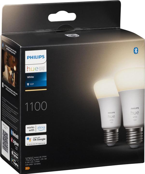Image du produit Philips Hue White (E27, 9.50 W, 1050 lm, 2 x, F)
